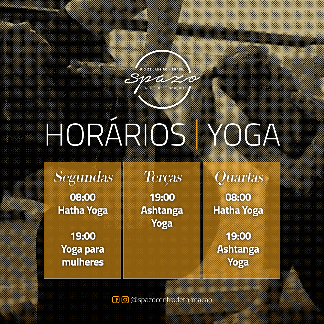 Horários Yoga 2020